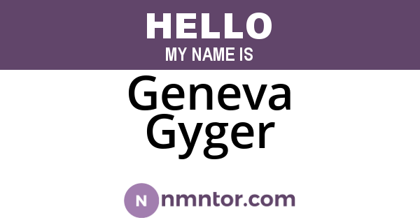 Geneva Gyger