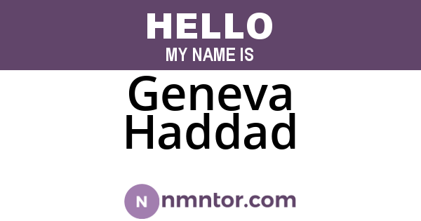 Geneva Haddad