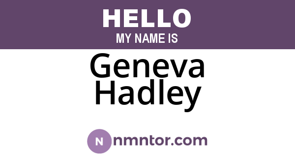 Geneva Hadley