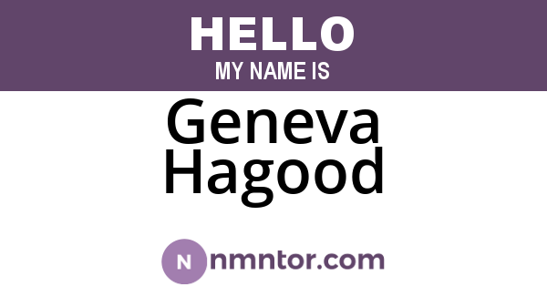 Geneva Hagood