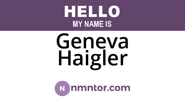 Geneva Haigler