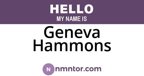 Geneva Hammons
