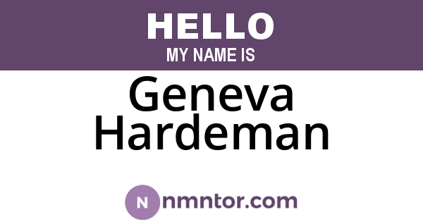 Geneva Hardeman