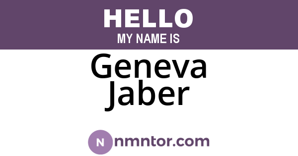 Geneva Jaber