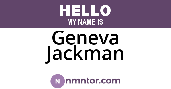 Geneva Jackman