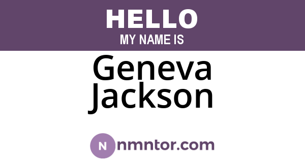 Geneva Jackson