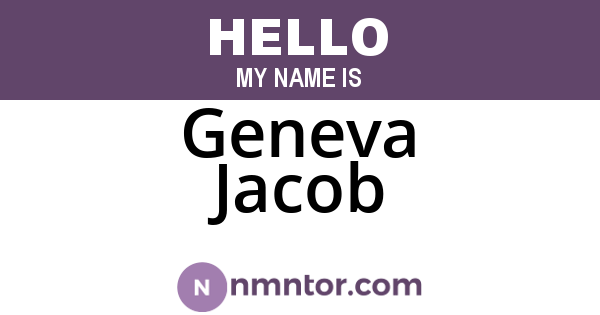 Geneva Jacob