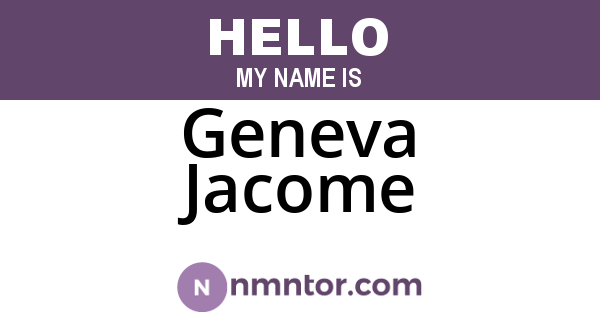 Geneva Jacome
