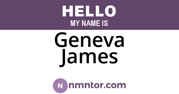 Geneva James