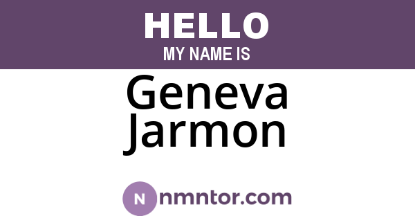Geneva Jarmon