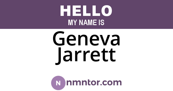 Geneva Jarrett
