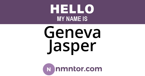 Geneva Jasper