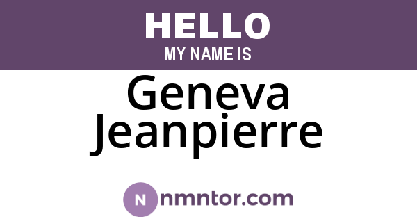 Geneva Jeanpierre