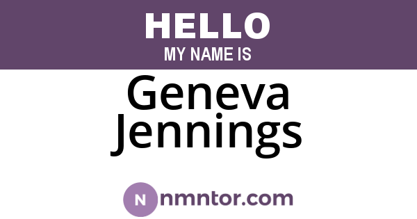Geneva Jennings