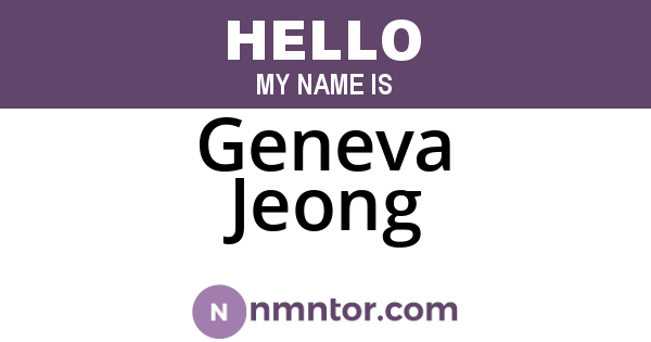 Geneva Jeong