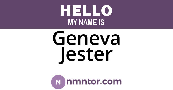 Geneva Jester