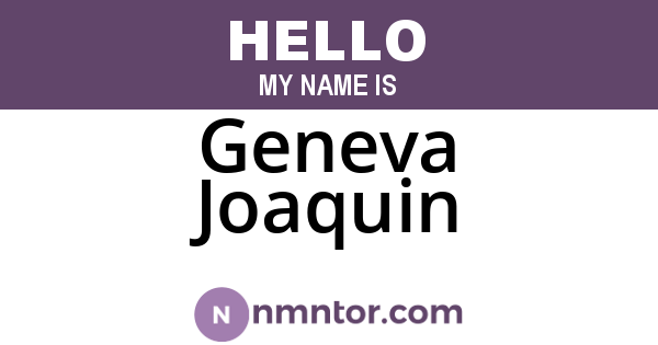 Geneva Joaquin