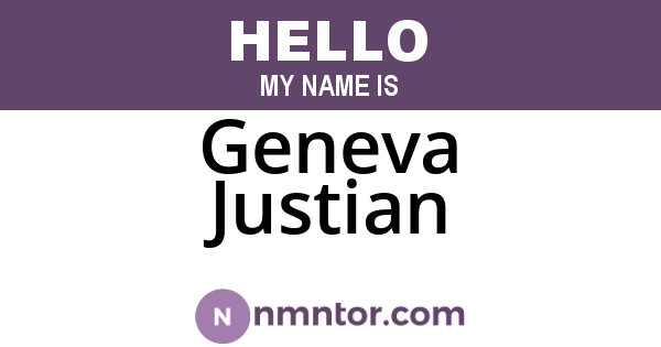 Geneva Justian