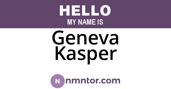 Geneva Kasper