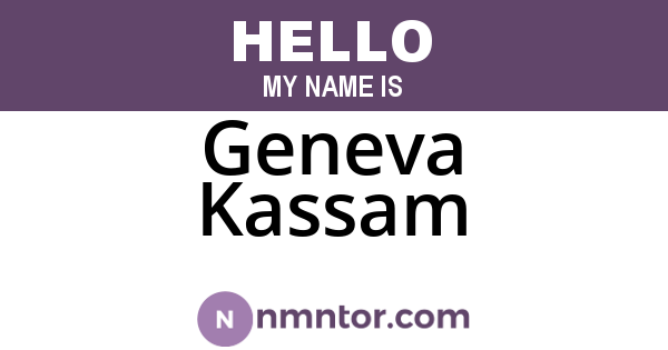 Geneva Kassam