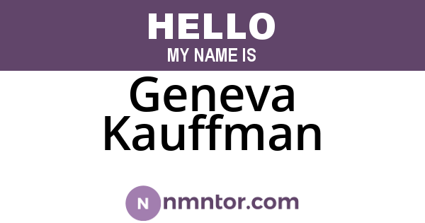 Geneva Kauffman