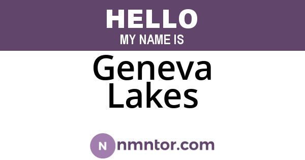 Geneva Lakes