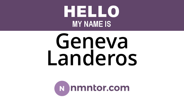 Geneva Landeros
