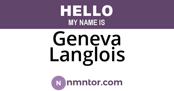 Geneva Langlois