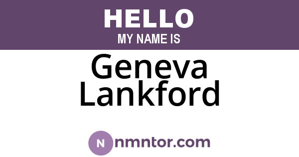 Geneva Lankford