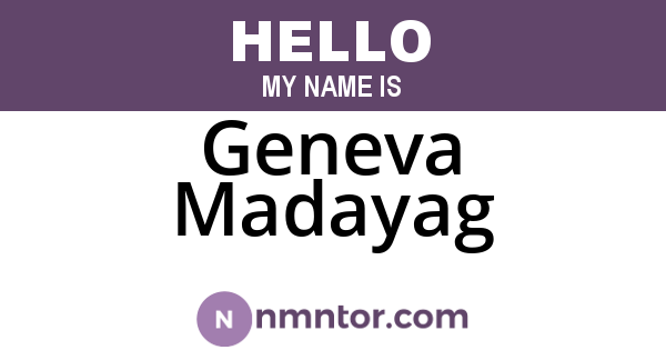 Geneva Madayag