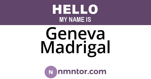 Geneva Madrigal