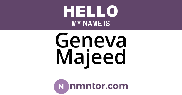 Geneva Majeed