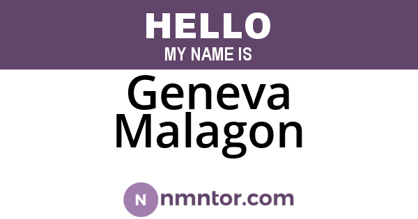 Geneva Malagon