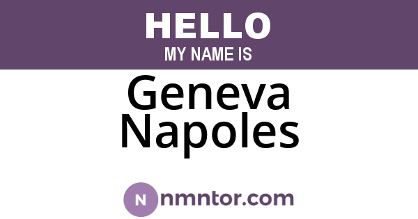 Geneva Napoles