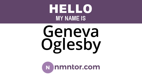 Geneva Oglesby