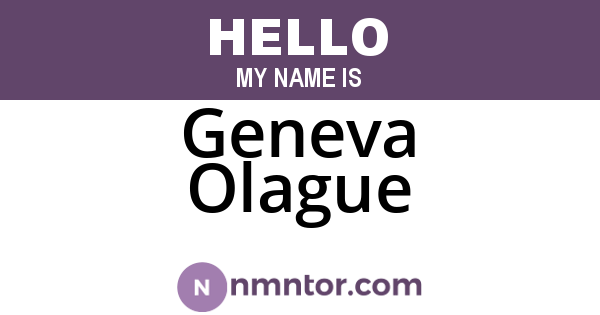 Geneva Olague