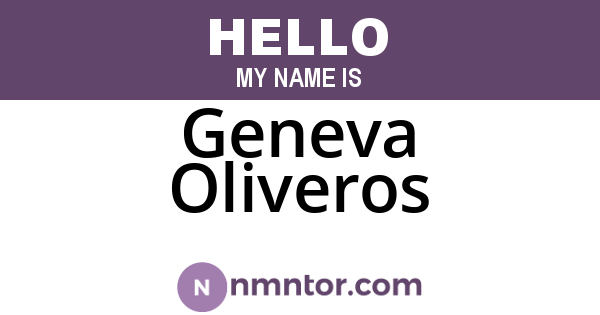 Geneva Oliveros