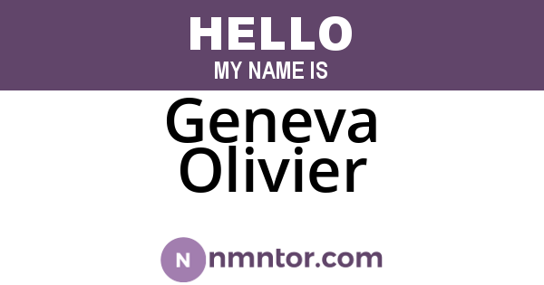 Geneva Olivier