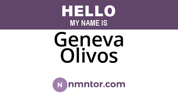 Geneva Olivos
