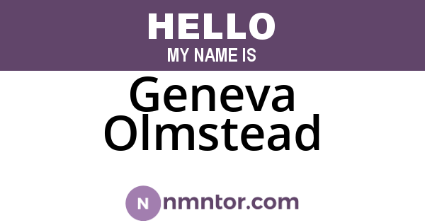 Geneva Olmstead