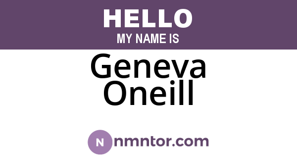 Geneva Oneill