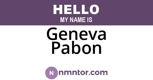 Geneva Pabon