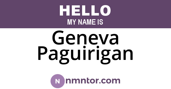 Geneva Paguirigan