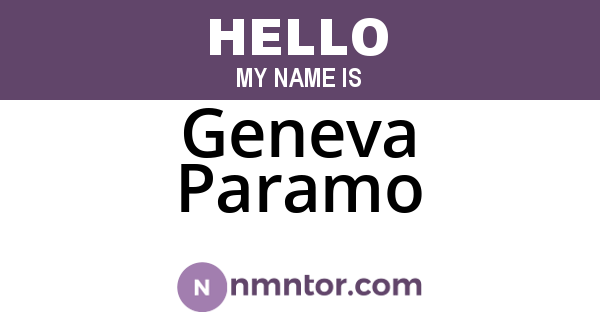 Geneva Paramo