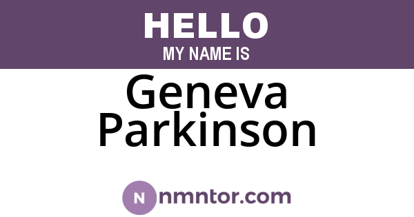 Geneva Parkinson