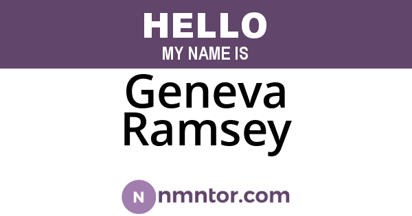 Geneva Ramsey