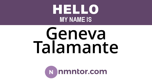 Geneva Talamante