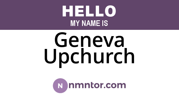 Geneva Upchurch