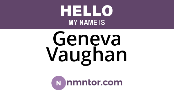 Geneva Vaughan