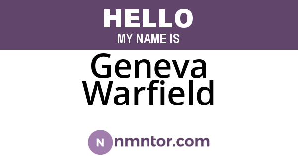 Geneva Warfield